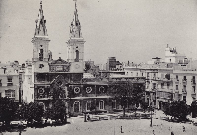 Cádiz: Plaza de la Constitucion (foto a p/b) de Spanish Photographer