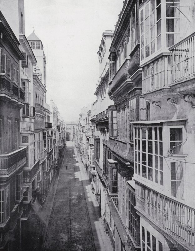 Calle Ancha, Cádis (fotografia a preto e branco) de Spanish Photographer