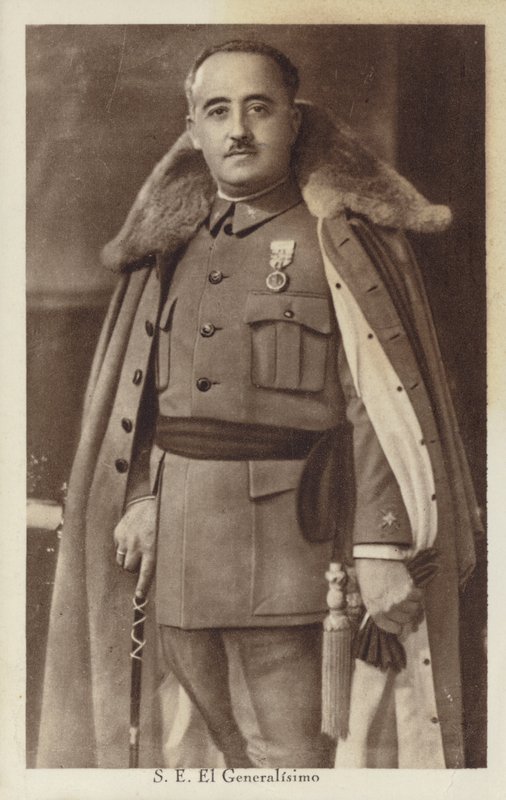 Francisco Franco, general e ditador espanhol (fotografia a preto e branco) de Spanish Photographer