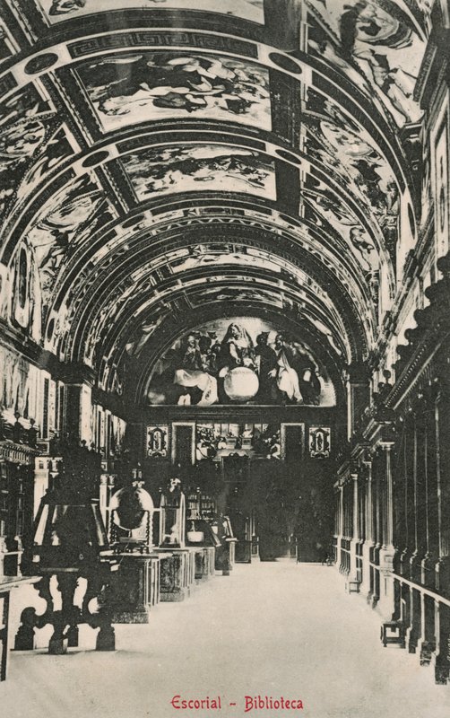 Biblioteca de El Escorial, Espanha (fotografia a preto e branco) de Spanish Photographer