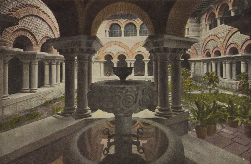 Montserrat: Claustre românico; Claustro românico (fotografia a cores) de Spanish Photographer