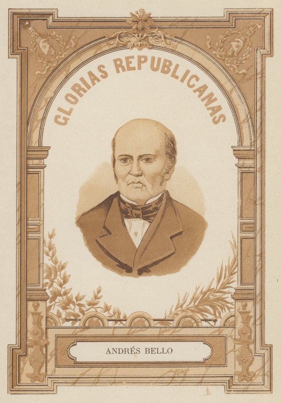 Andres Bello, humanista venezuelano, político; filósofo e poeta de Spanish School