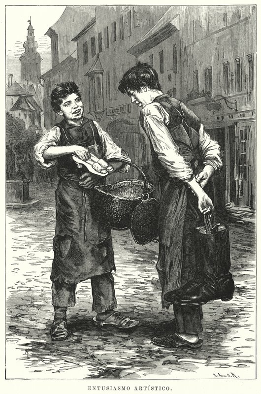 Entusiasmo Artístico (litho) de Spanish School