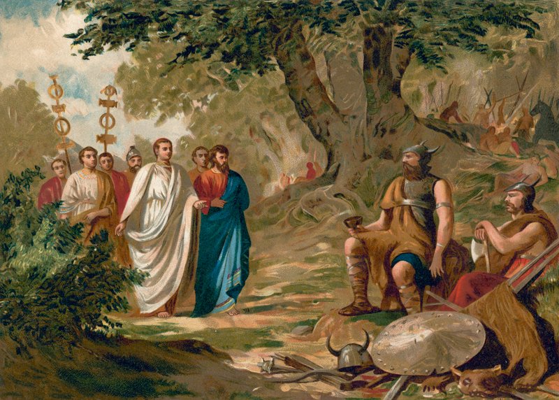 Átila e os embaixadores romanos de Spanish School