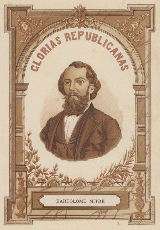 Bartolome Mitre, politican argentino, soldado e escritor de Spanish School
