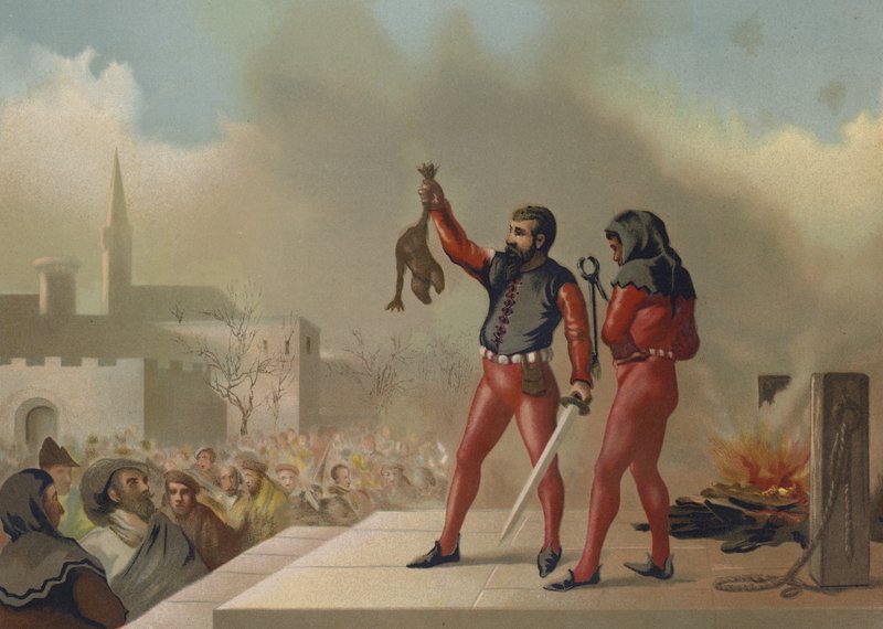 Queima de fetos com características diabólicas de Spanish School