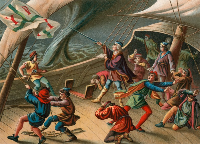 Columbus acalma a tromba d&39;água de Spanish School