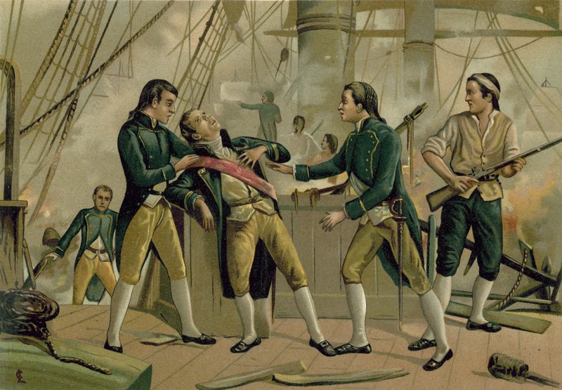 Morte do almirante Gravina, 1805 de Spanish School
