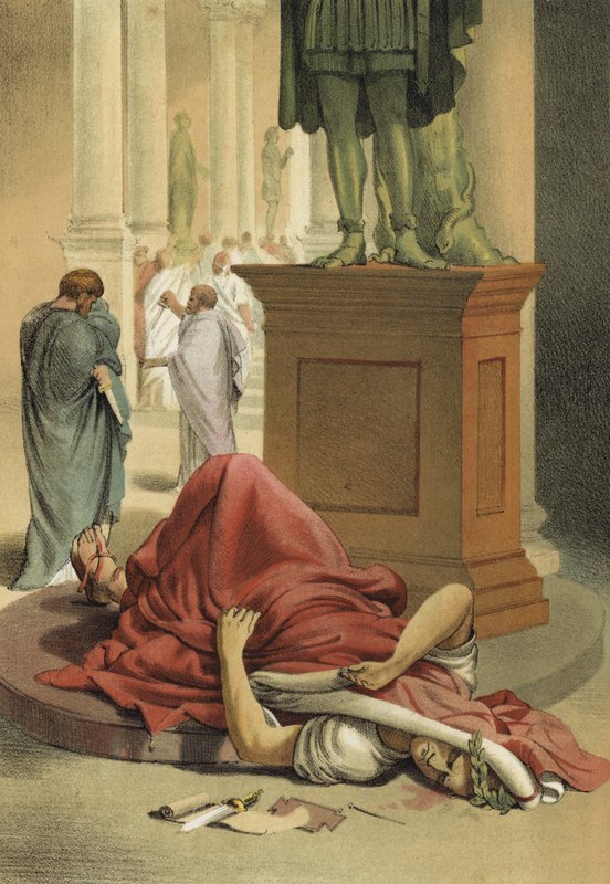 Morte de Júlio César, Roma, 44 aC de Spanish School