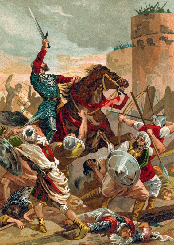 El Cid ameaçando a cidade de Valência de Spanish School