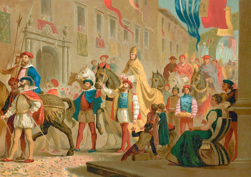 Festas para a coroação de Leão X de Spanish School