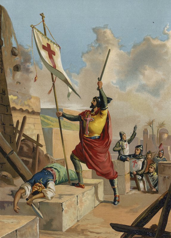 Godfrey de Bouillon, cavaleiro franco e cruzado, do século 11 de Spanish School