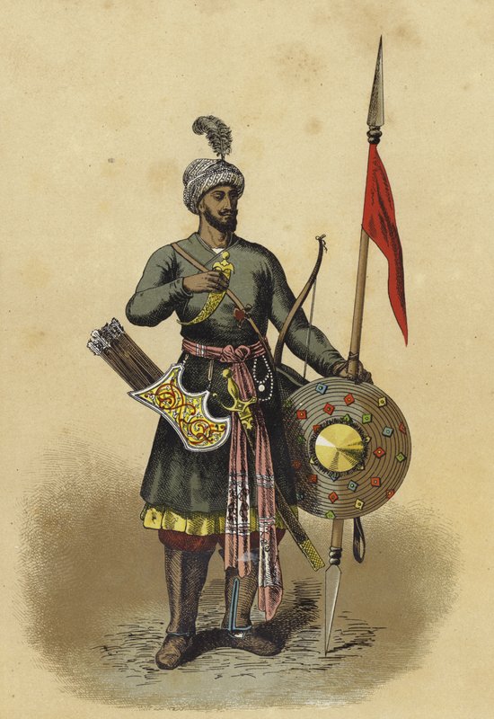 Guerreiro indiano, século 15 de Spanish School