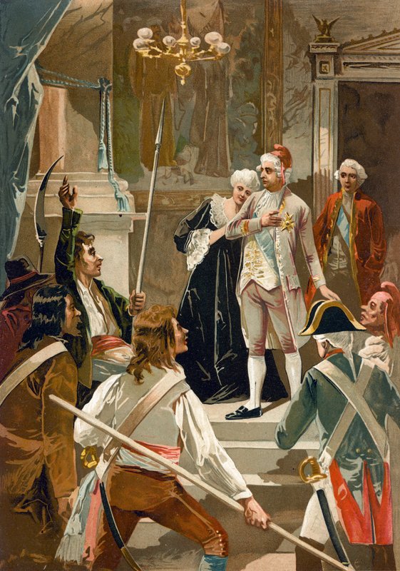 Rei Luís XVI e Maria Antonieta de Spanish School