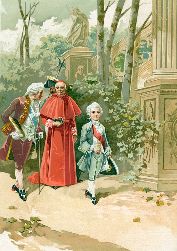 Luís XV quando criança no Jardim das Tulherias de Spanish School