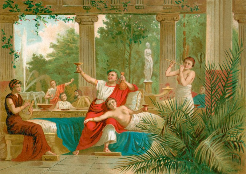 Nero em uma cena Bachanaliana de Spanish School