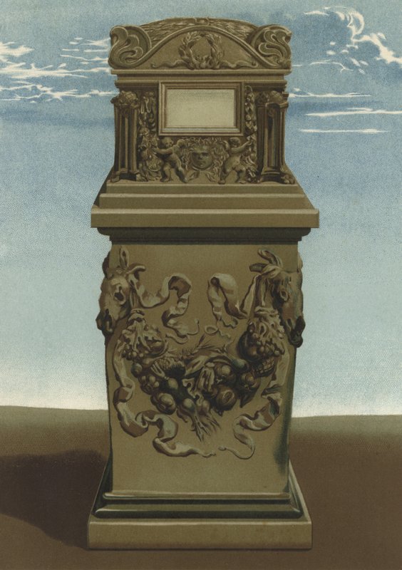 Urna funerária romana (chromolitho) de Spanish School