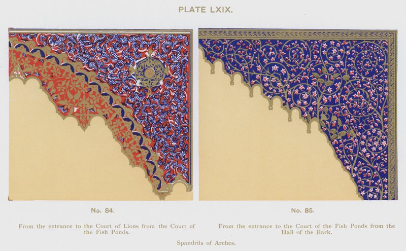 Spandrils of Arches (cor litho) de Spanish School
