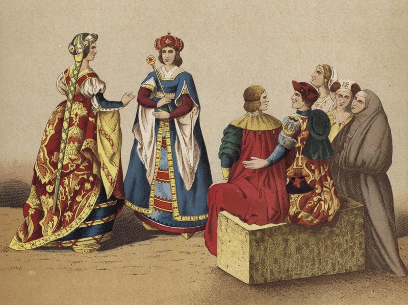 Trajes espanhóis do século 15 de Spanish School