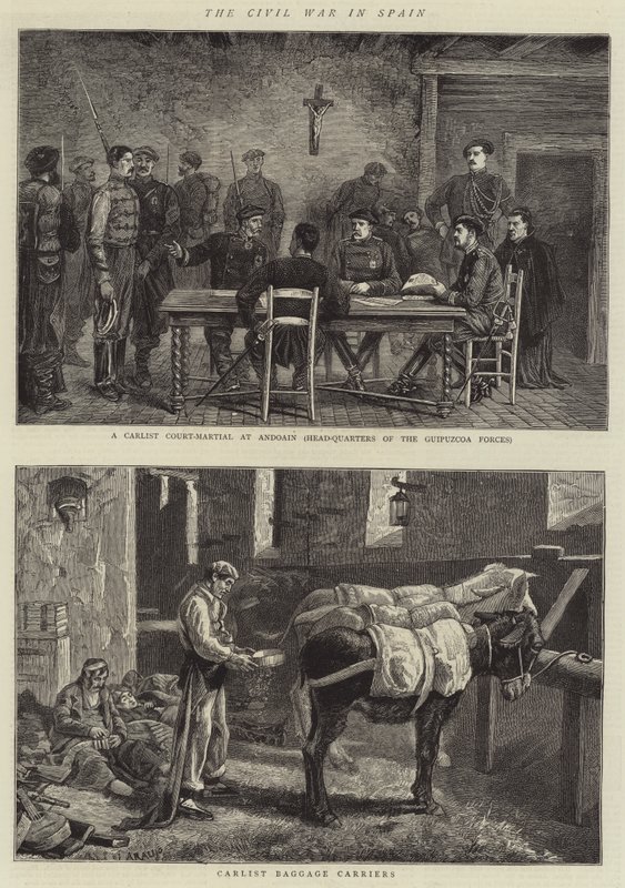 A Guerra Civil em Espanha (gravura) de Spanish School