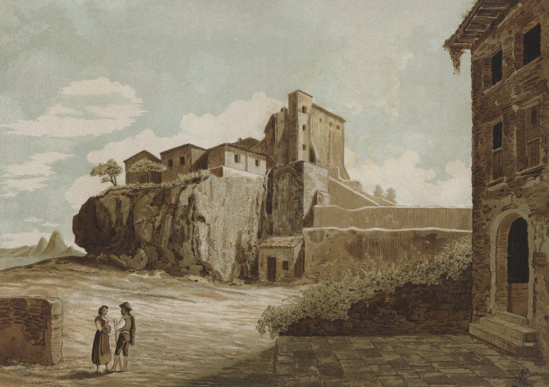 A rocha Tarpeian, Roma de Spanish School