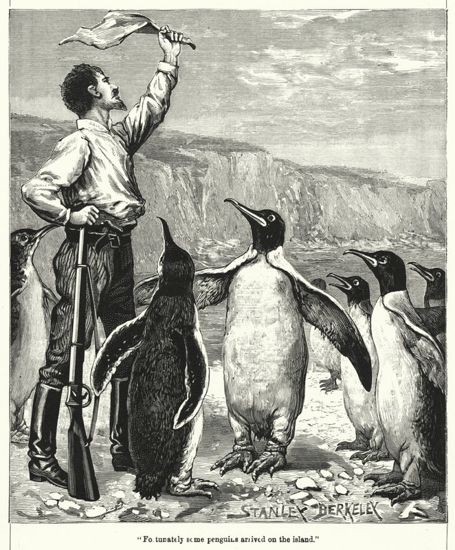 Felizmente alguns pinguins chegaram na ilha de after Stanley Berkeley