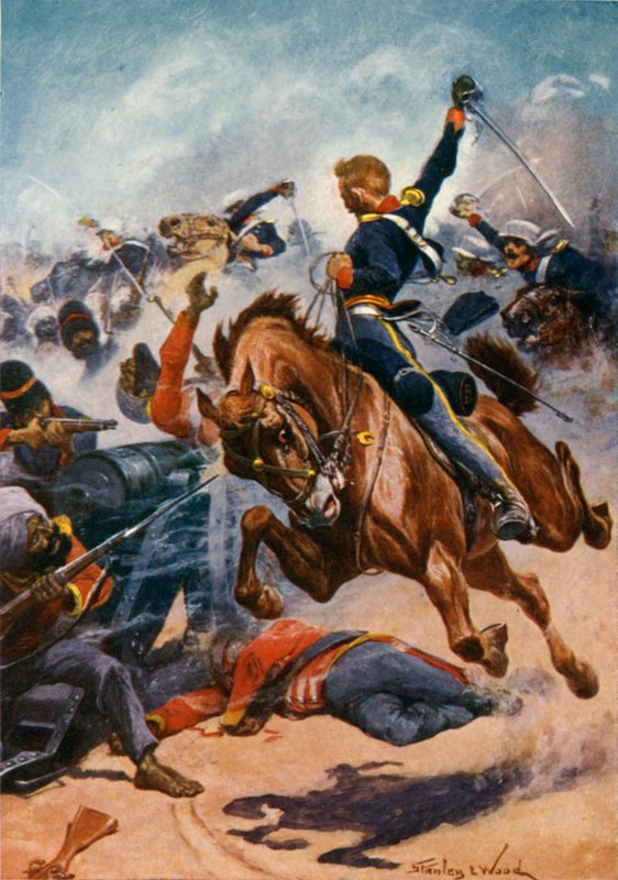Aliwal, Os Terceiros Dragões da Luz, atacando os Sikh Guns de Stanley L. Wood