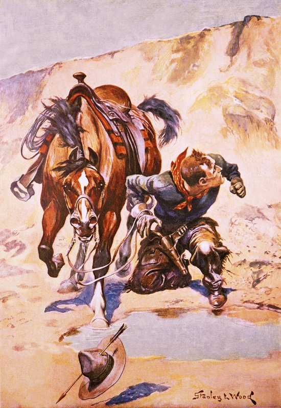 Cowboy perseguido pelos índios. de Stanley L. Wood