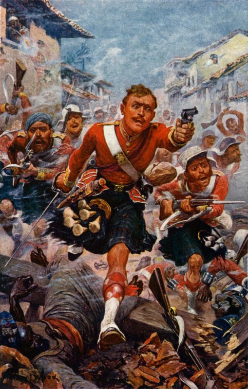 78th Highlanders em Lucknow de Stanley L. Wood