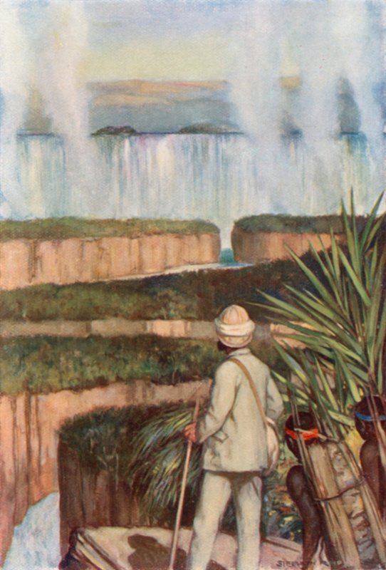 Livingstone nas Cataratas Vitória de Stephen Reid