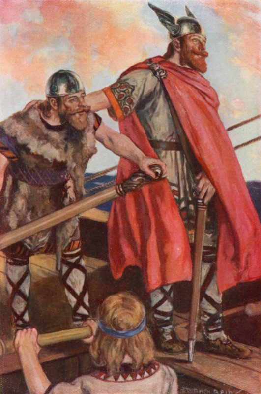 Erik, o Vermelho, Conjura a Vela para a Groenlândia de Stephen Reid
