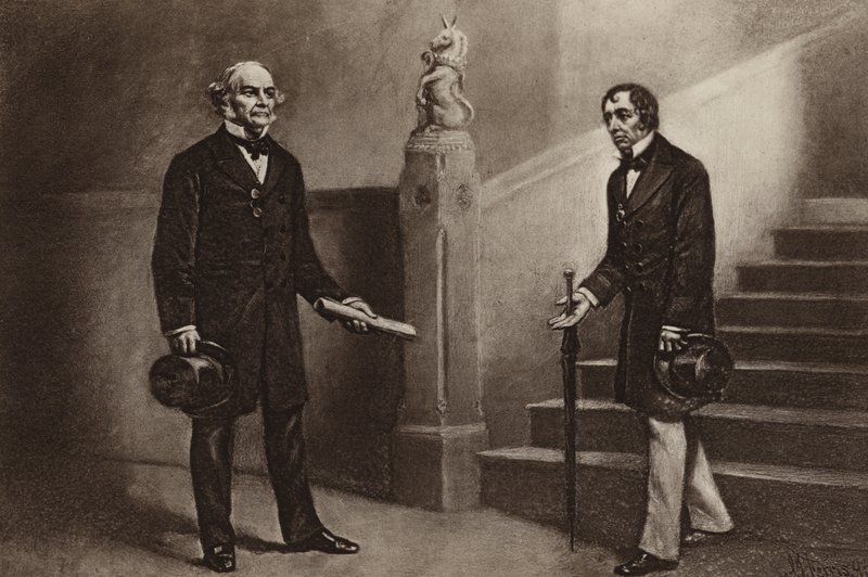 Gladstone and Disraeli, Beaconsfield (fotogravura) de Stephen James (after) Ferris