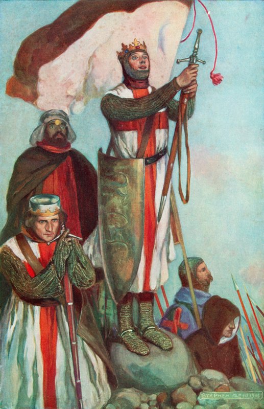 Cruzados a avistar Jerusalém (cor litho) de Stephen Reid