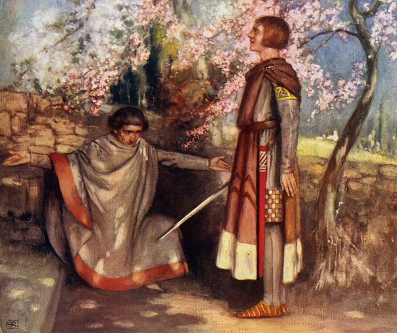 São Giovanni Gualberto e o Assassino (cor litográfica) de Stephen Reid