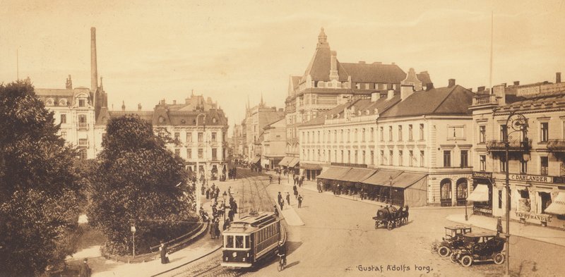 Malmo: Gustaf Adolfs torg (fotografia a preto e branco) de Swedish Photographer
