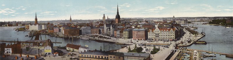 Estocolmo: Panorama de Katarinahissen (foto a cores) de Swedish Photographer