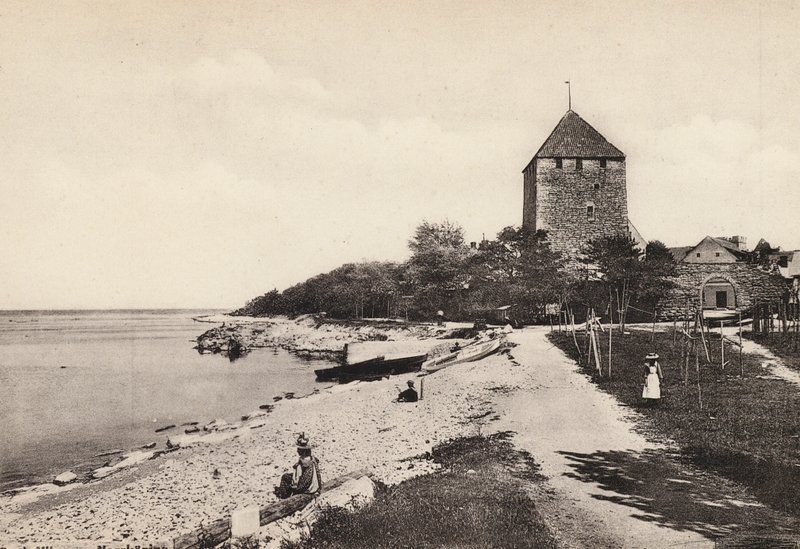 Sverige / Suécia: Gotland, Wisby, Kruttornet (foto a p/b) de Swedish Photographer