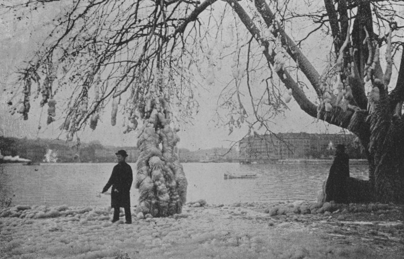 Aux Eaux-Vives a Geneve, Hiver 1896 (foto a p/b) de Swiss Photographer