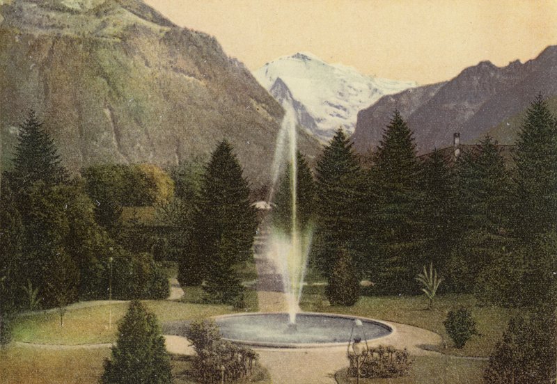 Oberland Bernese: Interlaken, Kurgarten (foto a cores) de Swiss Photographer