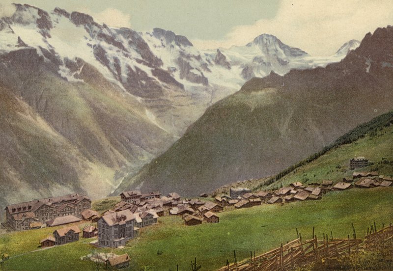 Bernese Oberland: Murren, vista total (foto colorida) de Swiss Photographer