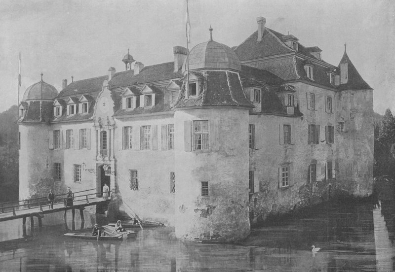 Castelo de Bottmingen, perto de Basileia (foto a p/b) de Swiss Photographer