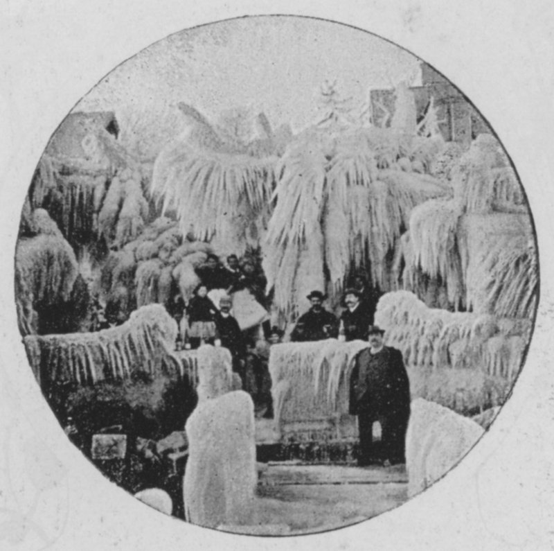 Efeito do vento em Genebra, Inverno de 1896 (foto a p/b) de Swiss Photographer