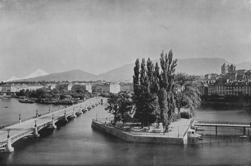 Geneve, Vue Generale (foto a p/b) de Swiss Photographer