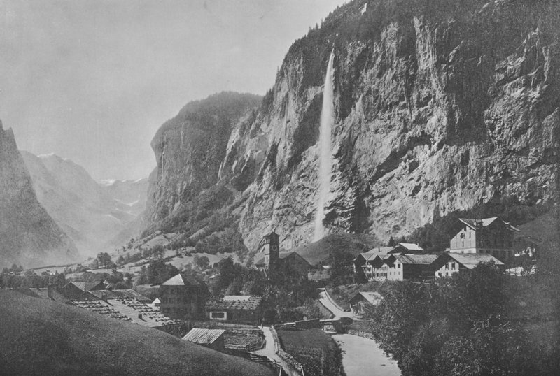 Lauterbrunnen, Cascade du Staubbach (foto a p/b) de Swiss Photographer