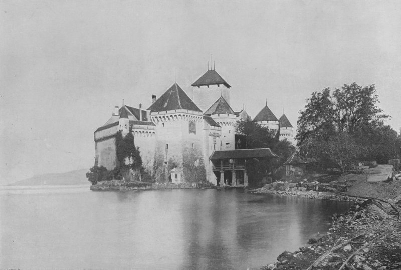 O Castelo de Chillon (foto a p/b) de Swiss Photographer