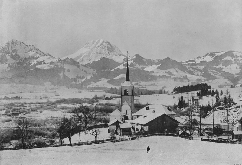 Le Moleson, Vue prise a Broc, Gruyere (foto a p/b) de Swiss Photographer