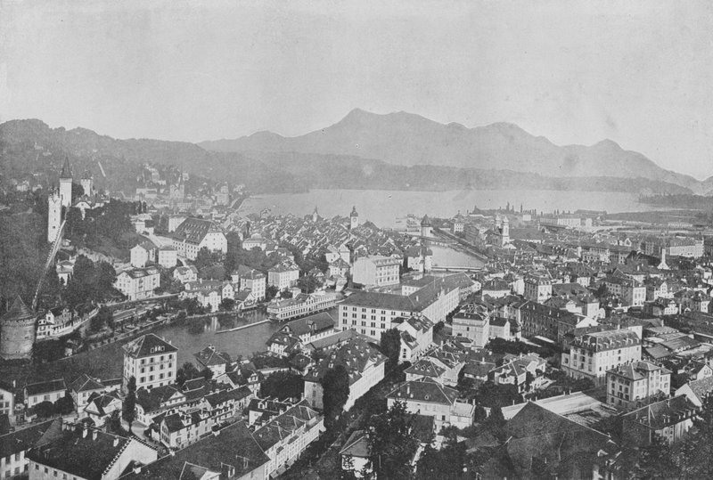 Lucerna e Righi (foto a p/b) de Swiss Photographer