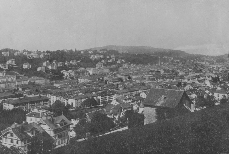 St. Gallen, Vista geral (foto a p/b) de Swiss Photographer