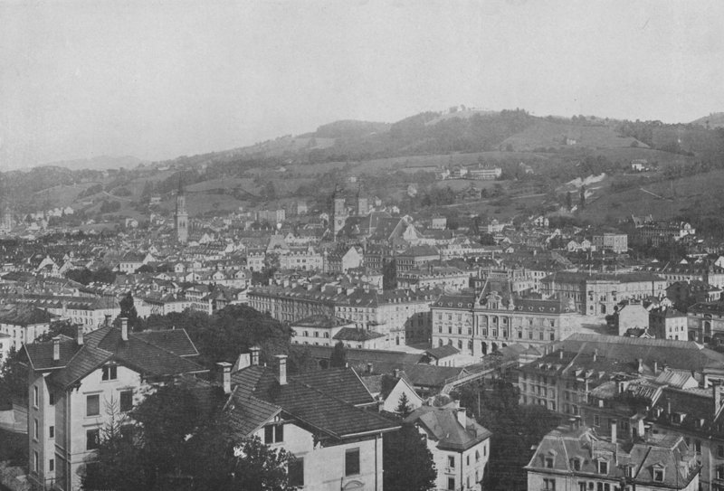 St. Gallen, Vista geral (foto a p/b) de Swiss Photographer