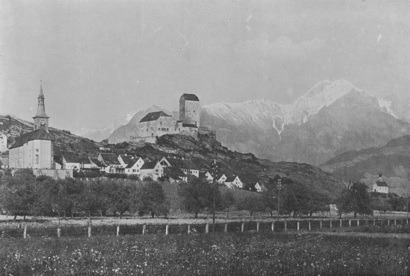 Sargans, Vale do Reno (foto a p/b) de Swiss Photographer